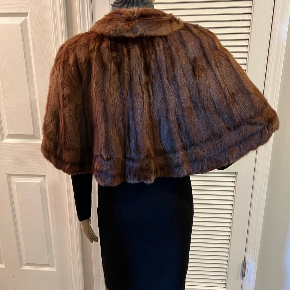 Genuine Mink Fur poncho stole Vntg/ no offers